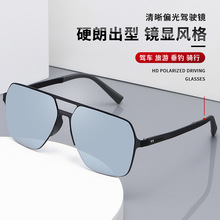 大框太陽鏡男士新款 2022款防紫外線偏光駕駛墨鏡開車眼鏡代批發
