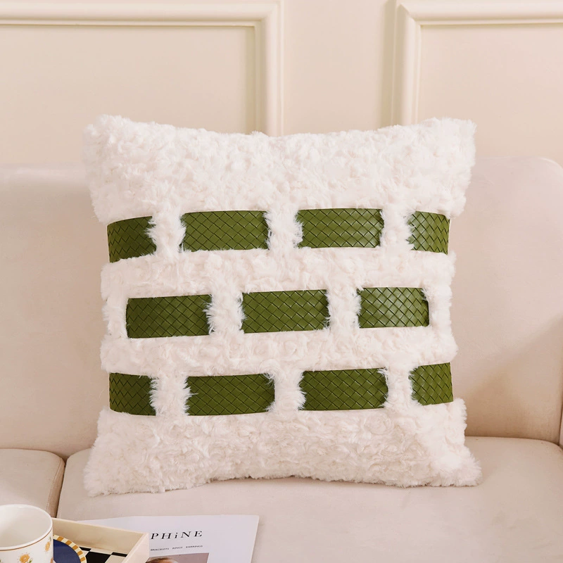Имитированная шерсть кролика подушка, декоративная подушка для sofa, гостиная, прикроватный обратно офисный стул