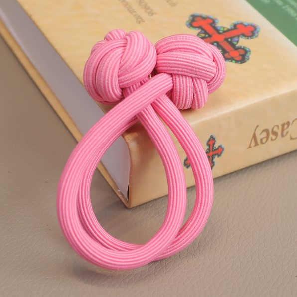 Banda de goma para niños Nudo chino cuerda de pelo corbata de pelo para niñas banda de goma banda de pelo para niñas tocado de cuerda de pelo de doble cabeza elástico alto
