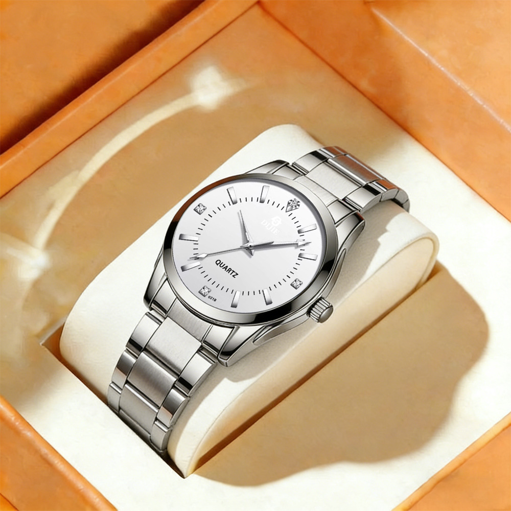 Swiss watch for men and women, steel belt, quartz watches, high quality men's watch, for beloved, simple and elegant design 2