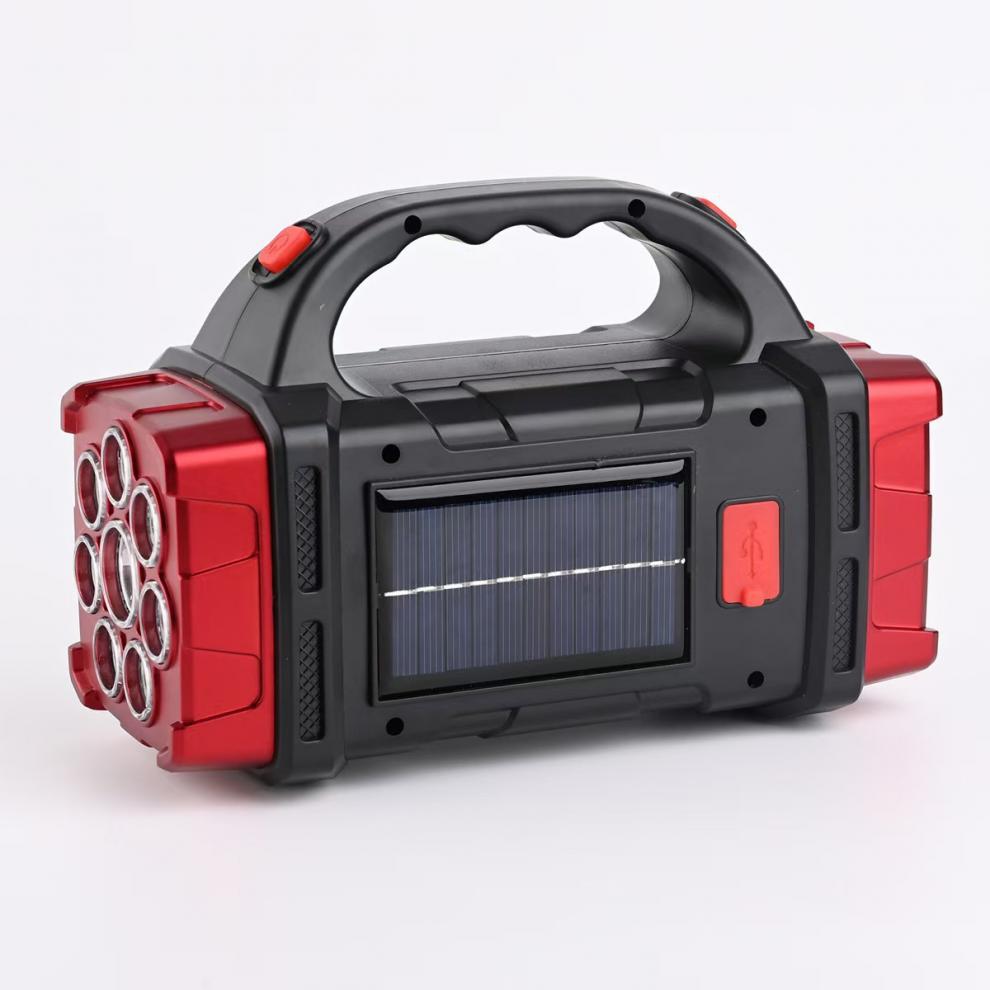Solar-Powered Strong Light Flashlight Searchlight Portable Ultra-Bright Multifunctional Durable Small Portable Emergency Long-Lasting Outdoor Use