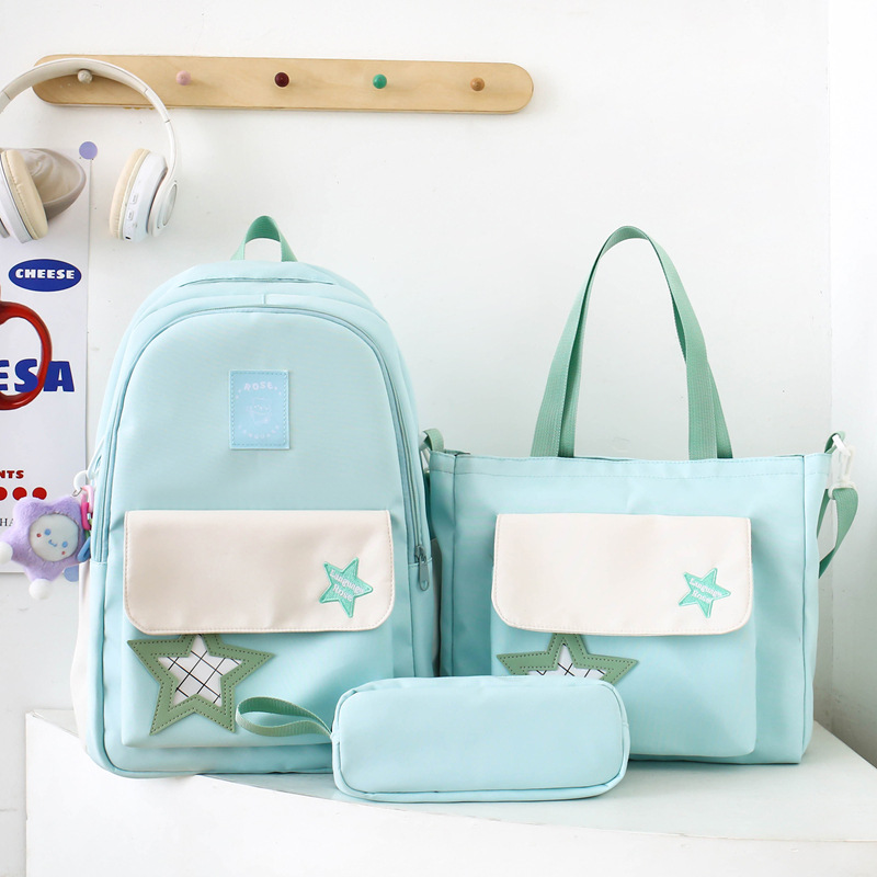 Mochila de estudiante de secundaria para mujer 2025 nuevo estilo ins versión coreana de alta apariencia y gran capacidad para estudiantes de secundaria estilo universitario mochila