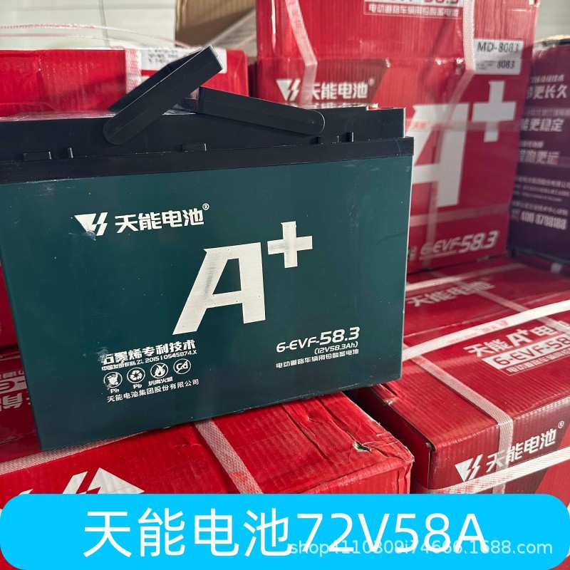 Batería Tianneng 48V60V72V/12A20A32A58A Batería de triciclo de coche eléctrico de plomo-ácido genuino nuevo