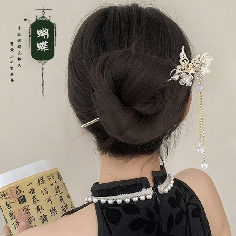 2026 nuevo estilo antiguo alpince de pelo de pellizco de madera de alta calidad nuevo estilo chino alpince de pelo de estilo chino cheongsam tocado de pelo de pellizco