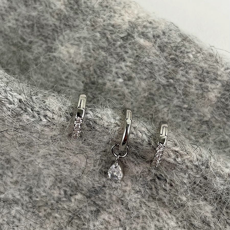 Internet celebrity's same asymmetrical water droplet buckle, ring, women's simple personality, exquisite summer ear_voghion.com