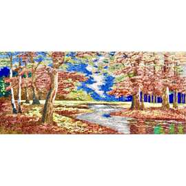 天然大理石壁画马赛克拼图 高档石材产品室内装饰画marble mosaic