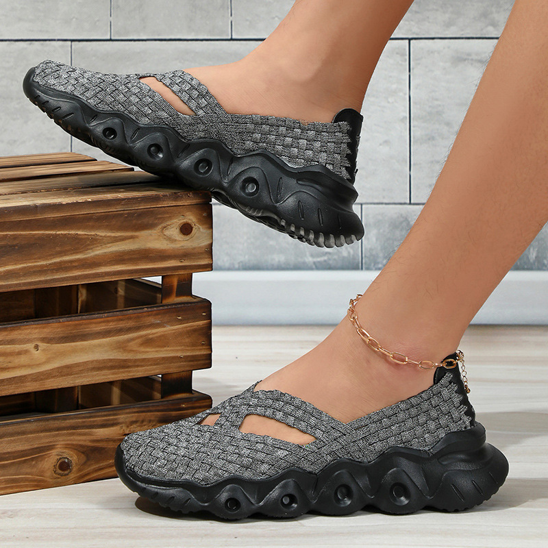 Soft breathable woven comfortable fashionable sneakers for leisure…