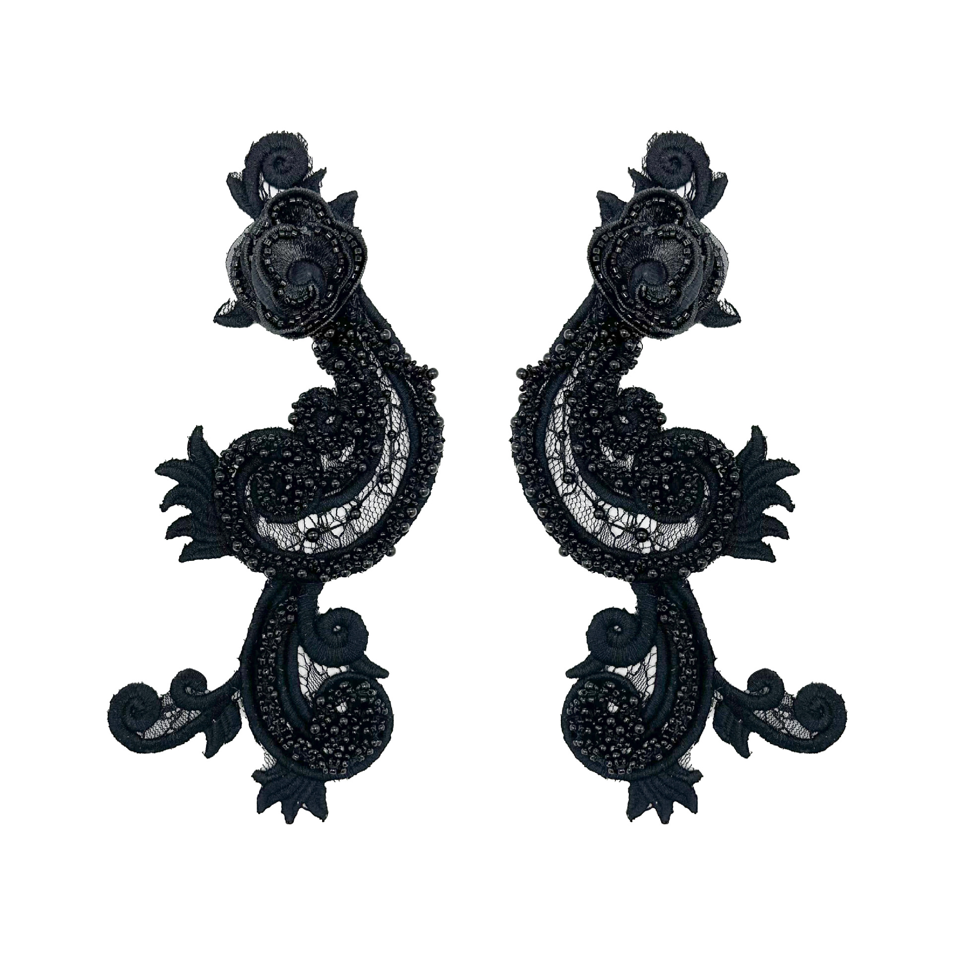 bordado cuentas de clavos simétricas blancos y negros pegado ropa chaqueta vestido de boda chaqueta joyería agujero parche de industria pesada europea