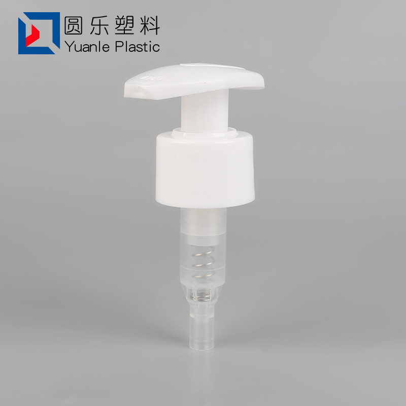 厂家供应塑料乳液泵头化妆品瓶乳液泵28口径注塑PP品质泵头