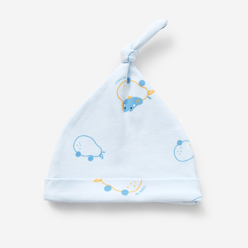 Sombrero de bebé recién nacido PRIMAVERA/otoño verano recién nacido Algodón puro 0 Luna Llena 3 meses macho hembra infantil protección de la cabeza delgada bebé neumático sombrero