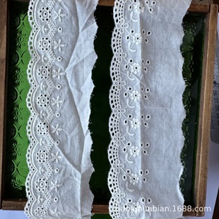 Edge punched small floral embroidery cotton lace accessories home textile accessories doll clothes accessories