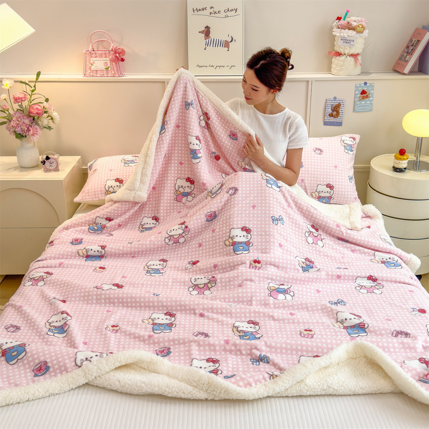 Cordero de leche, manta de cachemire, oficina, siesta, manta de aire acondicionado, mantas de coral, mantas de sofá, mantas de cama