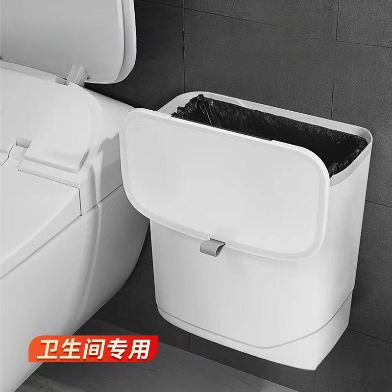 壁付きゴミ箱トイレ吊り式キッチン家庭用蓋付き食器棚ドア壁掛け式キッチン雑物桶|undefined