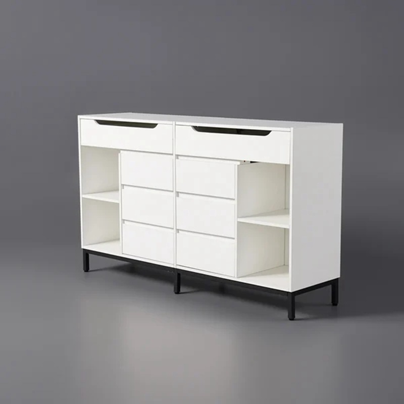Nórdico dormitorio multi-cajón de gran capacidad gabinete de almacenamiento sala de estar se puede colocar decoración lado gabinete blanco simple armario