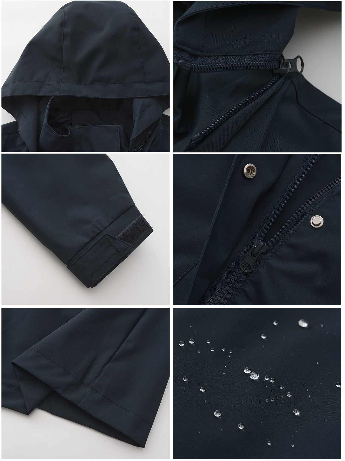 Women's Clothing new spring and autumn detachable hood water repellent windbreaker women's solid color long sleeved thin jacket_voghion.com