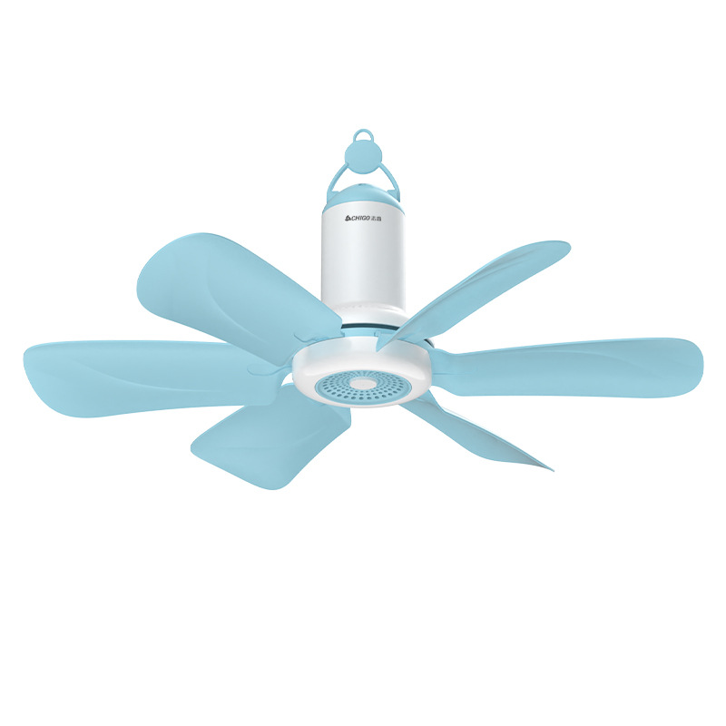 Chigo-ventilador de techo pequeño, mini ventilador de brisa con mosquitera para cama de dormitorio, ventilador de techo de viento grande para el hogar y el dormitorio