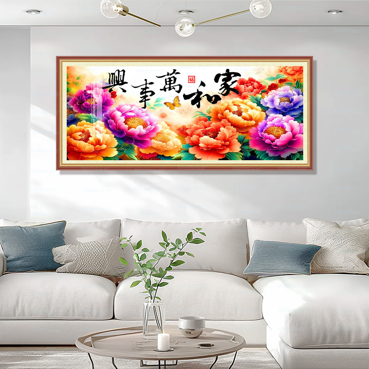 [Tela de algodón importada] Mona Lisa Royal Cross Stitch Home Wanshixing Fortune Peony Living Room Bordado de hilo hecho a mano image 8