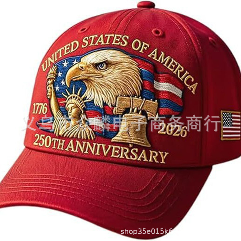 新款 250th Anniversary Cap  250周年刺绣纪念帽 户外绣花鸭舌帽|undefined