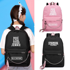 新しいランドセルのチェーンバッグの周りのリュックサックのスポーツバッグの学生カバンのキャンディー色の明るい色のバッグのusb充電バッグ