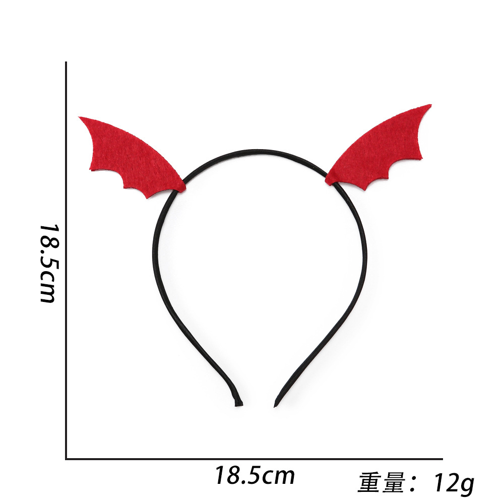 빨간 박쥐 날개 머리띠