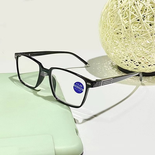 Fashionable anti-blue light high-definition comfortable reading glasses for men, middle-aged and elderly people, full-frame hyperopic reading glasses for street stalls wholesale