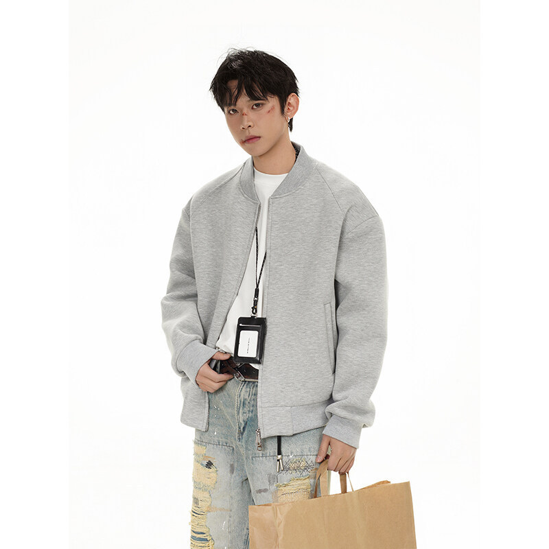 INTFEDAY 25ss Minimalist plus size Air Layer Jacket Men's cleanfit Light Commuter Baseball Jacket