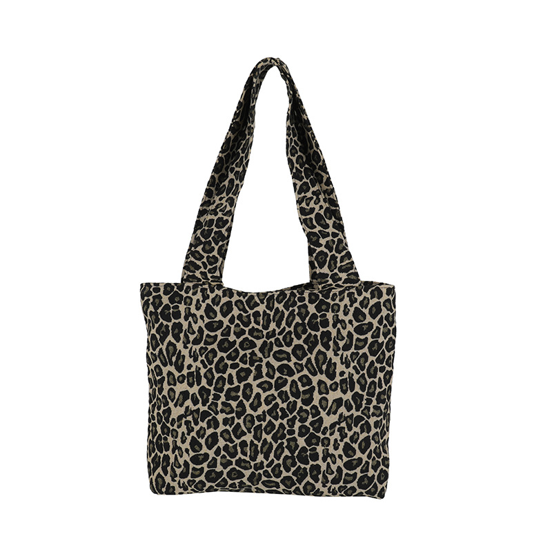 Bolsa de lona de leopardo para mujeres 2024 nuevo otoño y invierno ocio versátil mochila de hombro de viaje tote