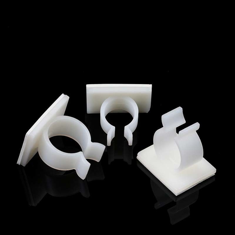 Q型尼龙线夹 管夹理线器布线塑料鱼竿台球杆收纳免钉卡扣 固定器