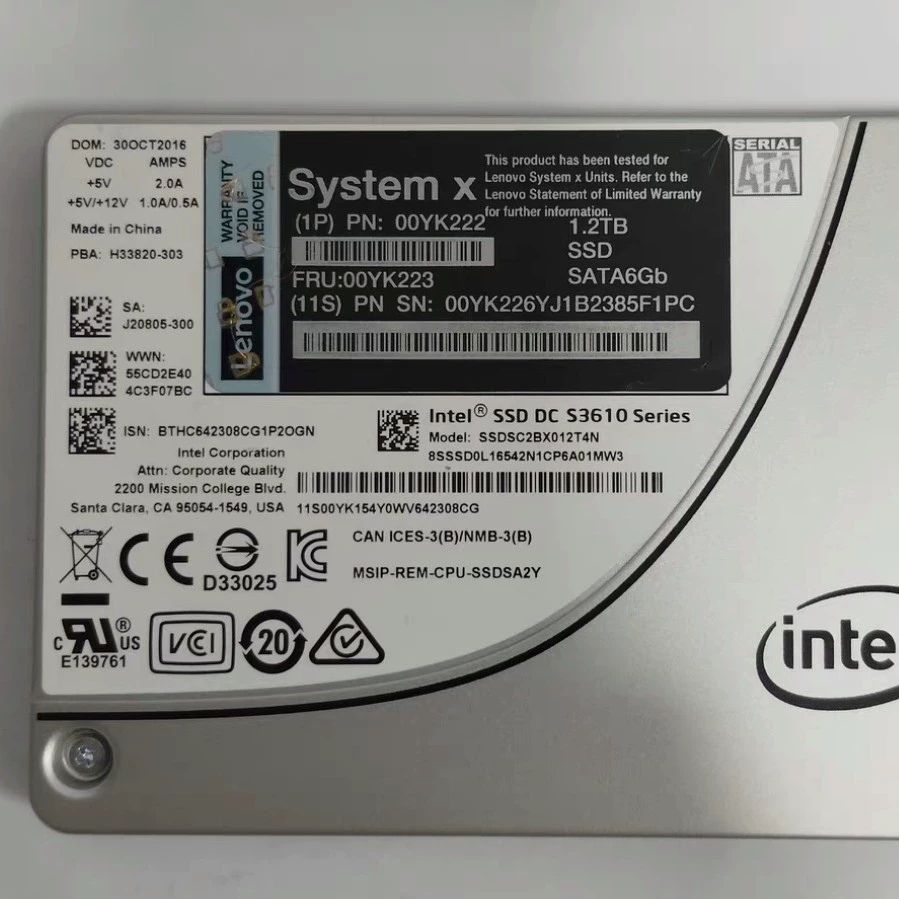 SSD S3610 1,92 ТБ твердотельный накопитель