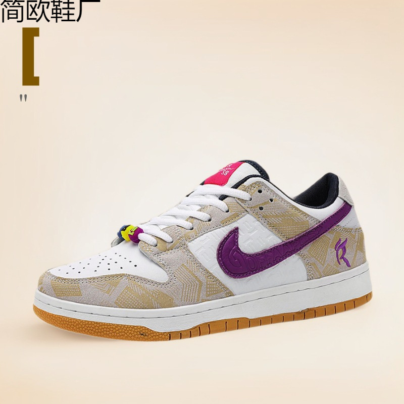 Transfronterizo zapatos de hombre aj blanco púrpura pato mandarín zapatos de tabla bajos estudiantes de la fuerza aérea zapatos de marca compartida tres príncipes Ao Bing dunk