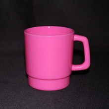 日本卡通330ml礼品杯PP马克杯耐高温咖啡杯塑料AS树脂透明吸管