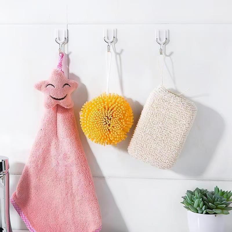 Ganchos Adhesivos sin Perforación Pack de 6 de Plástico ABS Carga de 1-3 kg para Baño