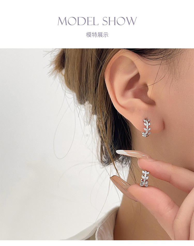 Linglang S925 Sterling Silver Cuff Earrings Dainty Sterling Silver Earrings Trendy Hoop Earrings