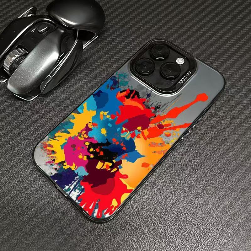 Nueva salpicadura de tinta transfronteriza para iPhone 16 funda para teléfono móvil Apple 15promax/14 anti-caída 13pro12 Europa y América