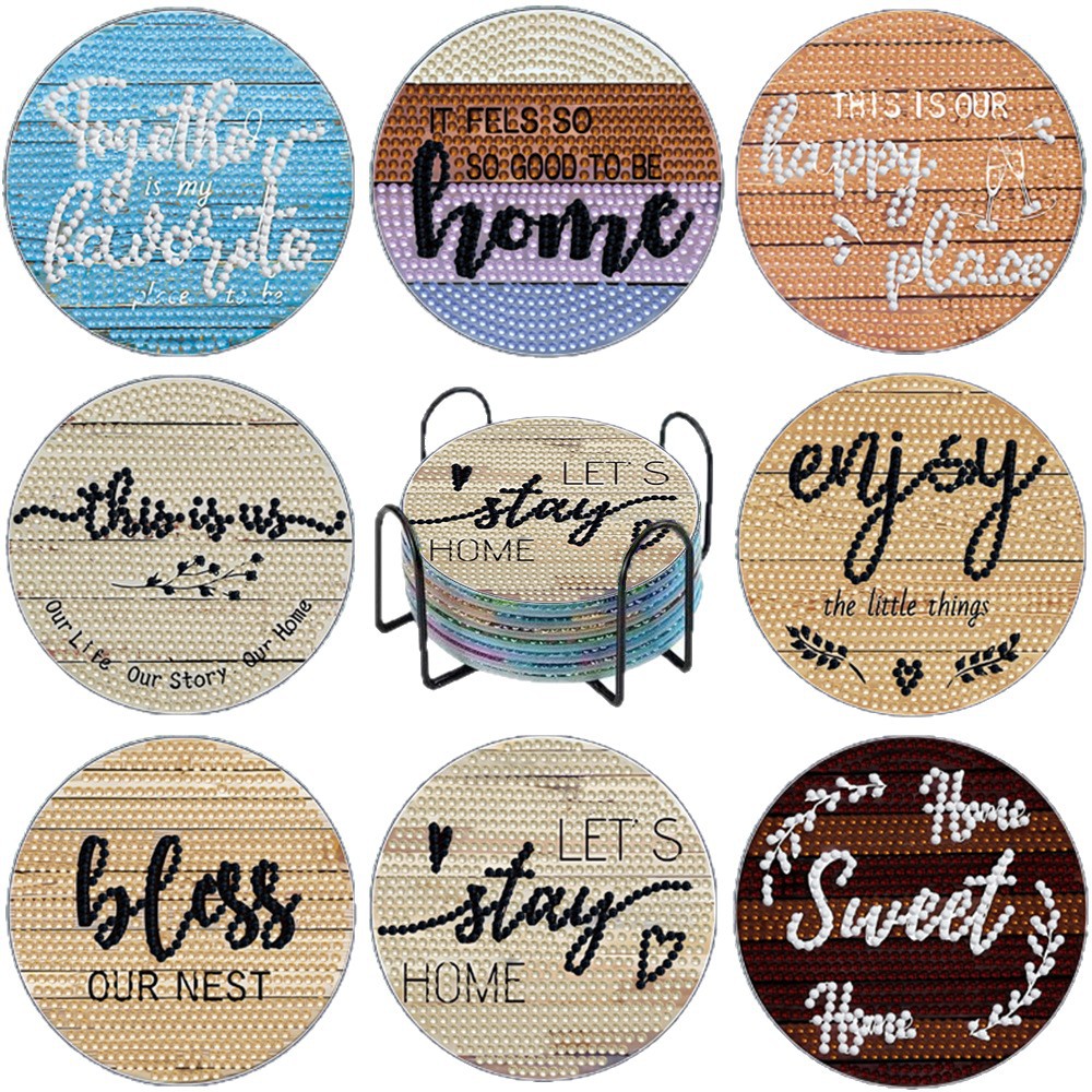 Transfronterizo Mandalay diy taza almohadilla aislante Amazon azul porcelana dibujo de diamantes acrílico hecho a mano