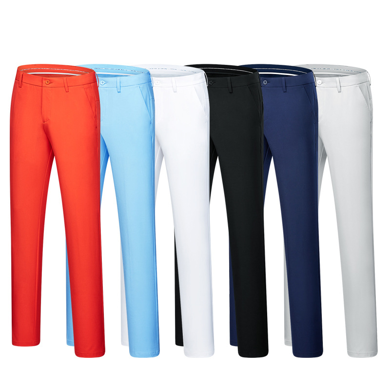 Men's Summer Thin Breathable Quick-Dry Slim Fit Wrinkle-Free Comfortable Golf Straight Pants Genuine
