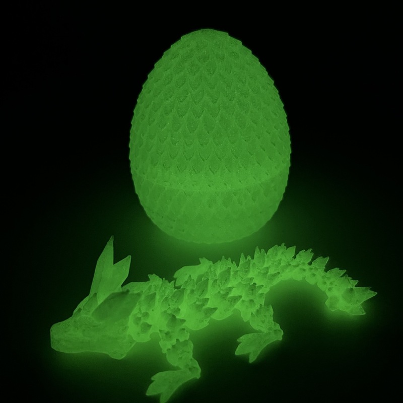 国境を越えた人気の 3D プリントクリスタルドラゴンクリスタルエッグミニドラゴンエッグセット手作り動物モデル子供のおもちゃ|undefined