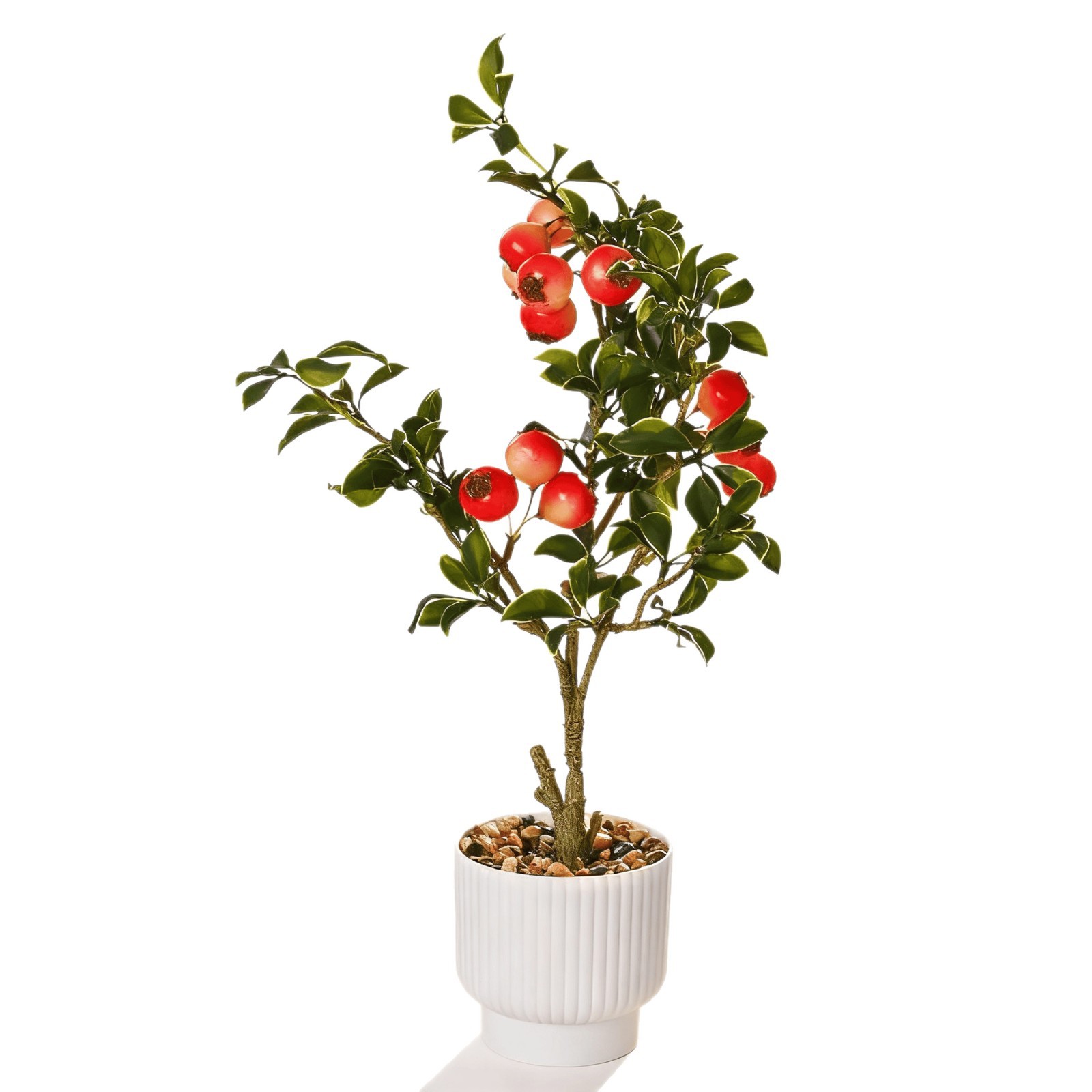 Flores falsas de alta calidad simulación de frutas en maceta decoración de estudio en el hogar flores artificiales simulación de plantas verdes bonsai image 6
