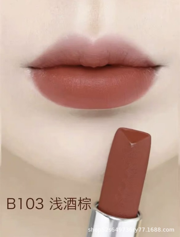 跨境普L达家口红哑光唇膏润唇膏莫测蓝B107赤裸棕B101素裸棕U000|undefined