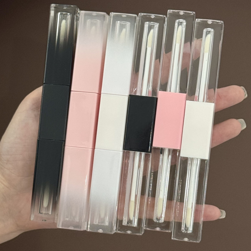 1.5ml*2/3ml*2粉色现货唇彩管包材方形双头二合一遮瑕提亮唇蜜瓶|undefined