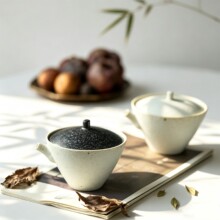 景德镇日式手工粗陶茶壶陶瓷鬼志野手抓壶小茶壶手工功夫茶茶具
