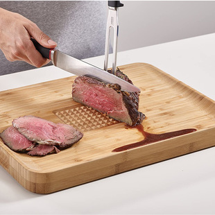 Bamboo cutting board bamboo kitchen household solid wood cutting board fruit cutting board with sink cross-border wholesale