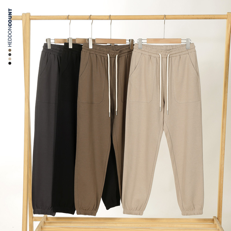 Unisex Casual Twill Jogger Pants With Elastic Cuffs & Drawstring Waist - Comfortable Loose Fit For Men & Women (Black, Khaki, Dark Gray, Deep Beige)_voghion.com