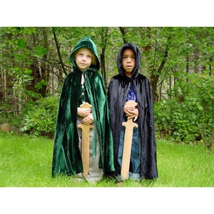 Mori anime Halloween Hobbit cloak children's cloak boy hooded Velvet girl wholesale *