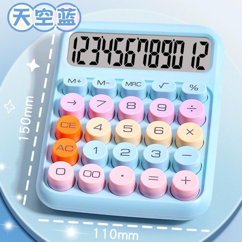 Calculator, candy-color silent multi-function desktop calculator for children & students