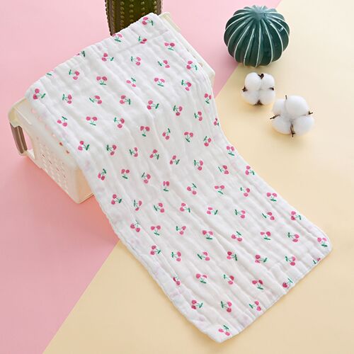 Cotton six-layer gauze towel, newborn high-density seersucker, children's towel, children's face towel, saliva towel, square towel, square towel, newborn baby, high-density seersucker
