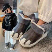 童鞋女童雪地靴2020冬新款儿童绒面棉鞋男童低筒雪地棉中大童棉靴