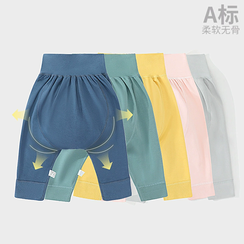 Детские брюки Весенние и осенние хлопчатобумажные шнурки для живота