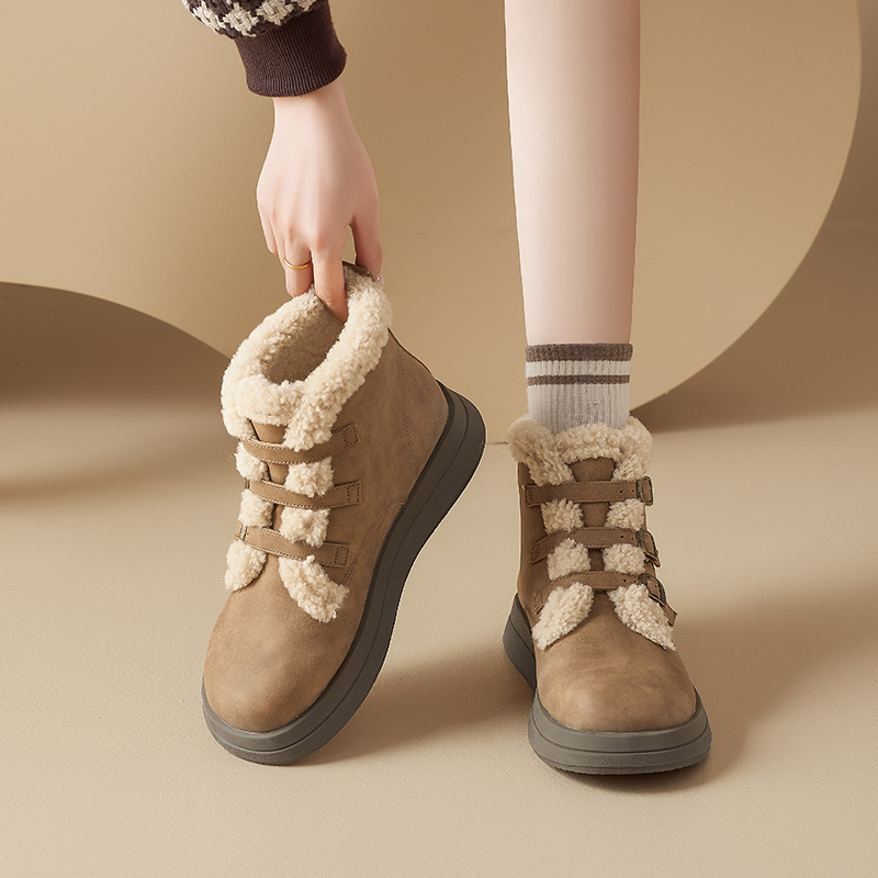 Augu Lion Tengga botas de cachemira Martin mujeres 2025 nuevo invierno botas de cachemira gruesas botas de algodón botas de nieve gruesas