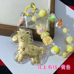 足金钥匙扣马上有钱手机挂件黄金马包包挂饰礼品工厂批发厂家爆款